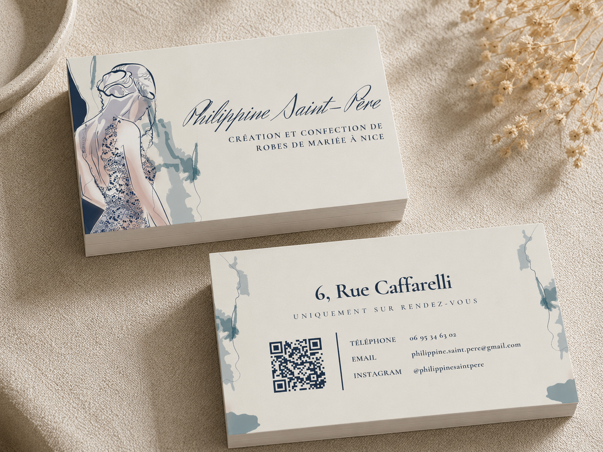 Création de carte de visite professionnelle à Nice pour renforcer l'image de marque et la communication visuelle.