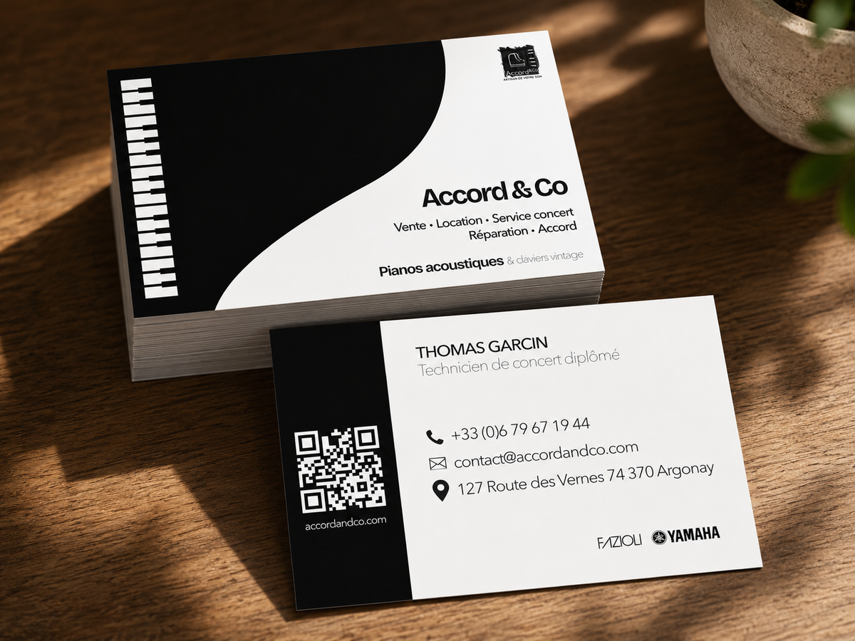 Création de carte de visite professionnelle en Rhône-Alpes pour développer l'identité visuelle d'une entreprise.
